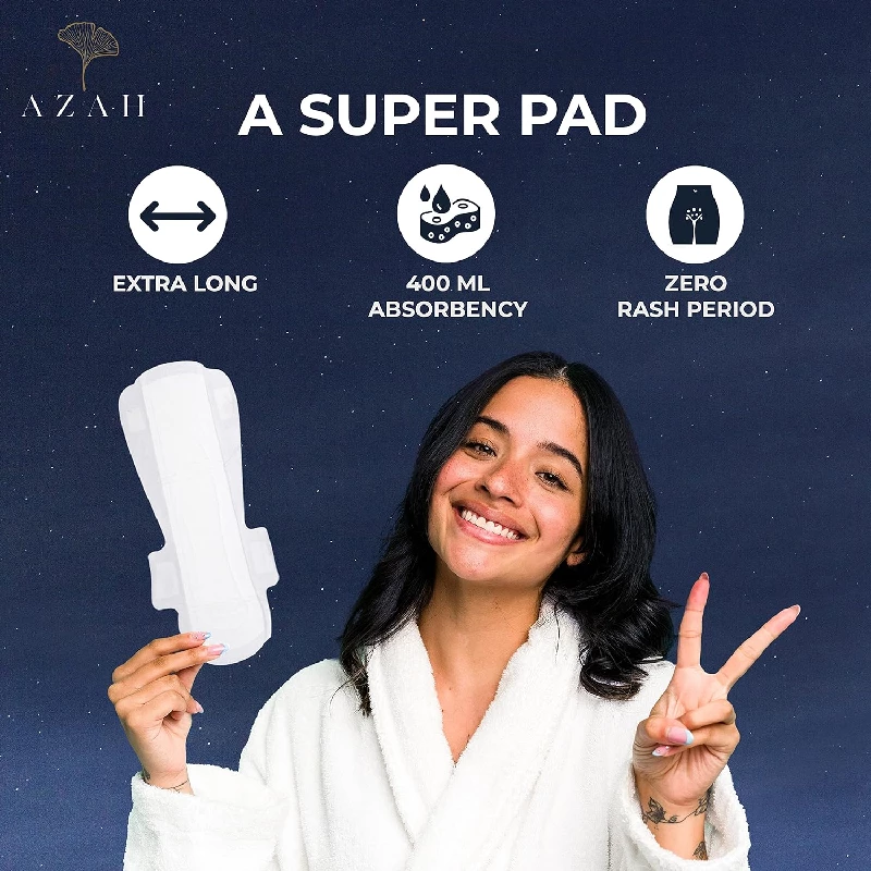 AZAH XXXL Heavy Flow Sanitary Pads, 12 Pads-4.webp